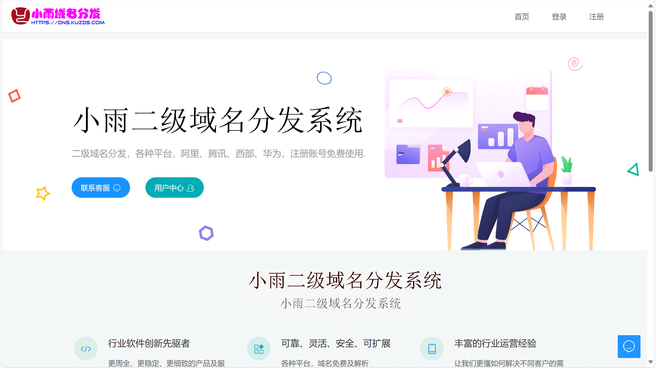 新云二级域名分发系统